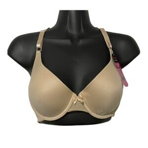 Maidenform Womens Bra Size 38B Lightly Lined Demi T Shirt Bra Underwire Beige